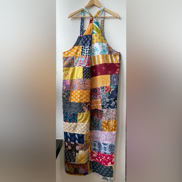 Kathmandu Imports Colorful Bohemian Patchwork Harem Jumpsuit Size OS NWT - Picture 5 of 10